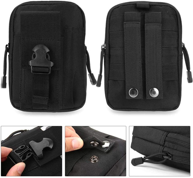 ONE WVW PIN Tactical Molle Pouch, Universal EDC Waist Bag Belt Pouches, Outdoor Belt Accessories Bags Gear Tool Gadget Pocket with Cell Phone Holster for Men - Image 3